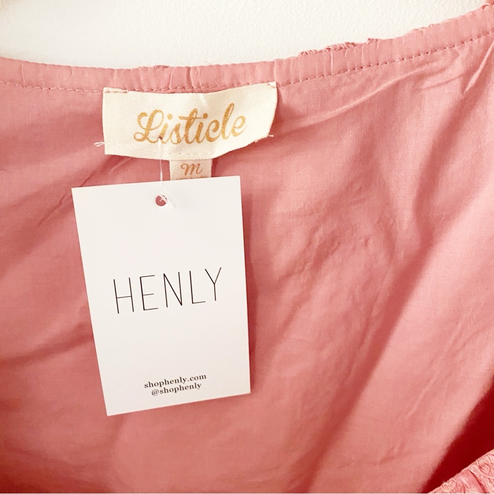 Pink Ruffle Lace Peplum Blouse - Picture 4 of 9